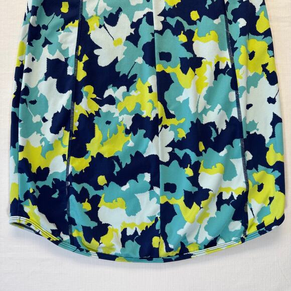 TITLE NINE Stretch Buttah Pieced Racerback Athletic Dress Women's Sz M Aqua Sea - Picture 8 of 15